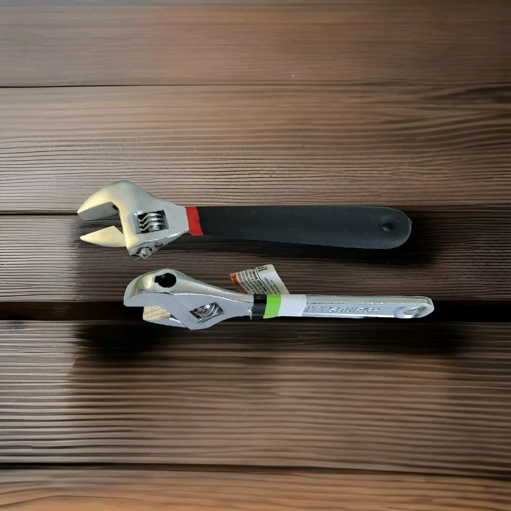 Two Adjustable Wrench 6" and 8" Chromed