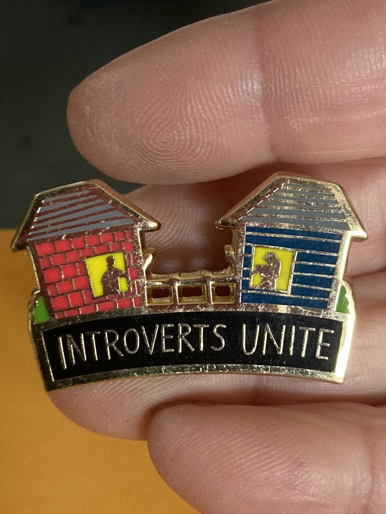 Introverts unite Lapel Pin EUC K535