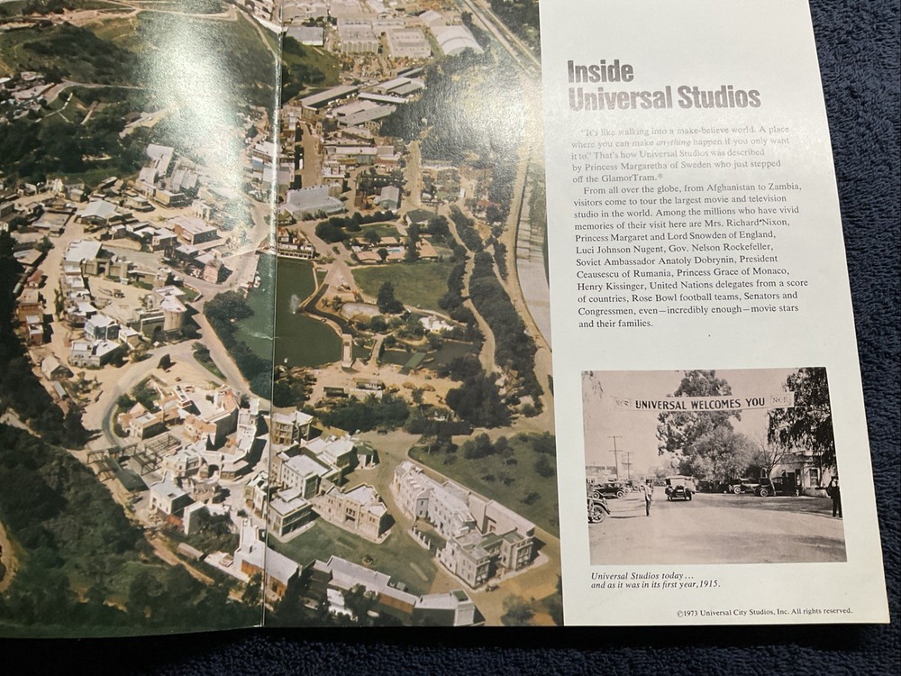 1973 Inside Universal Studios Souvenir Guide Book