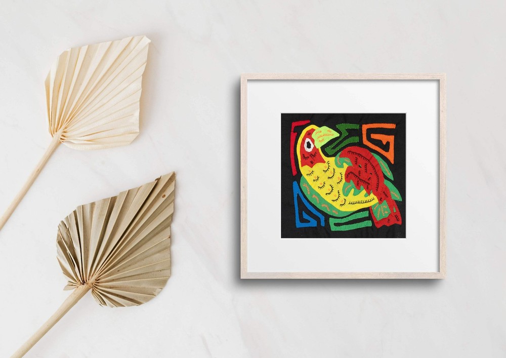 Multicolor Red And Chartruce Bird Molita