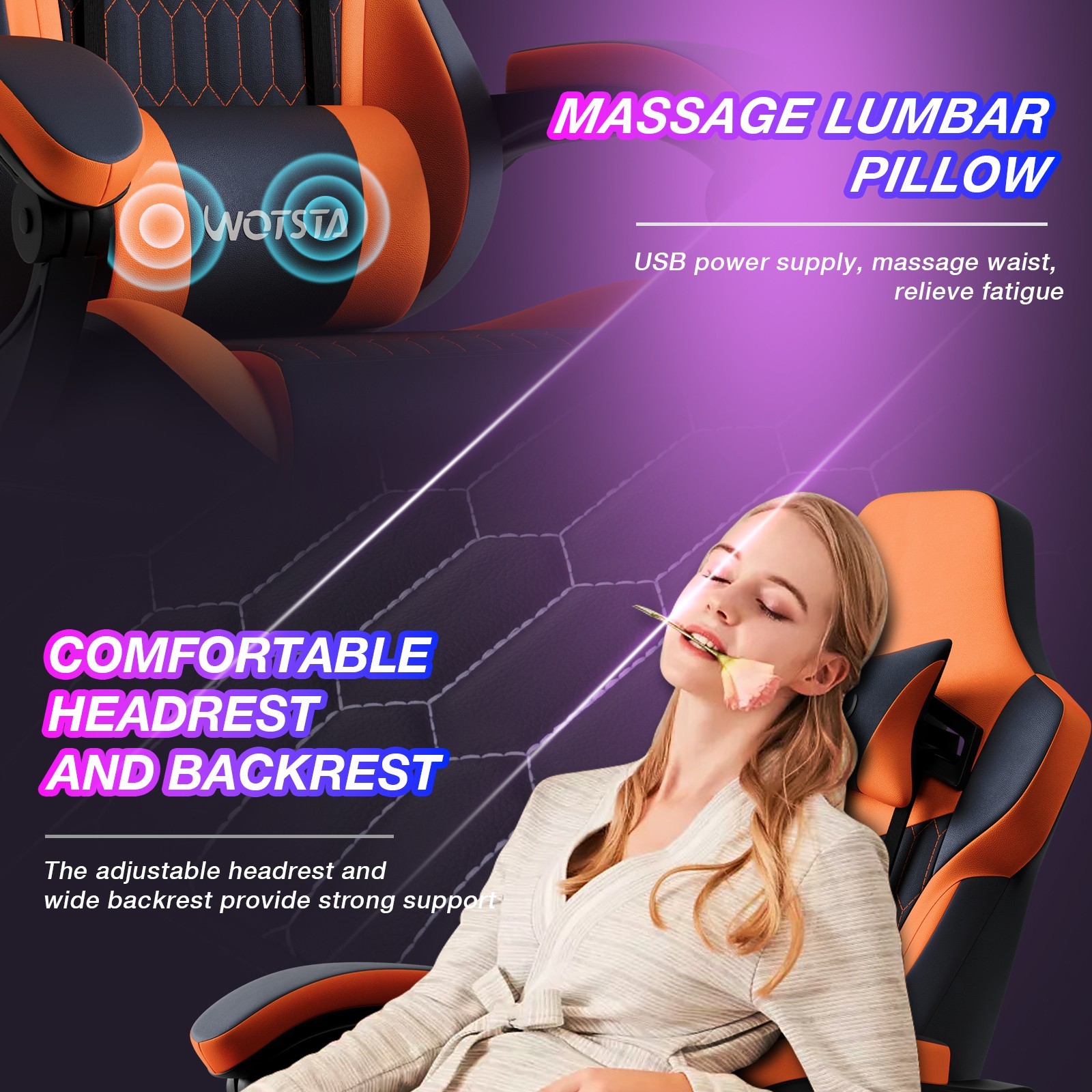 Gaming Chair with Footrest,High Back Gaming Chairs Ergonomic Office Gamer Chair