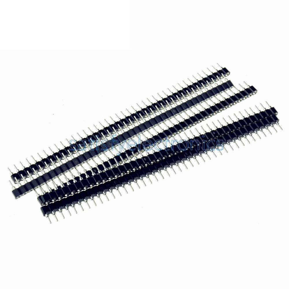 20PCS Strip Tin PCB Female IC Breakable 40pin Single Row Round Header Socket