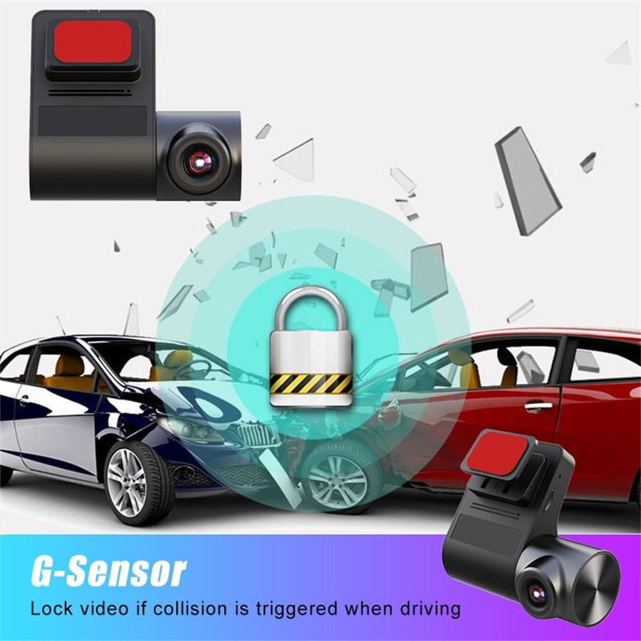 Car Front Windshield DVR Dash Camera Loop Recording ADAS 170° Wide Angle Dashcam