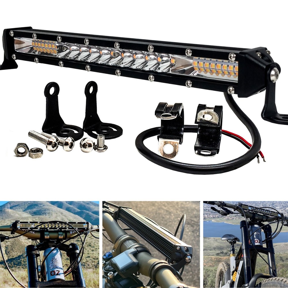 E Bike LED Light Bar White Amber Headlight Shimano E5000, E7000 E6100, E6110 EP8