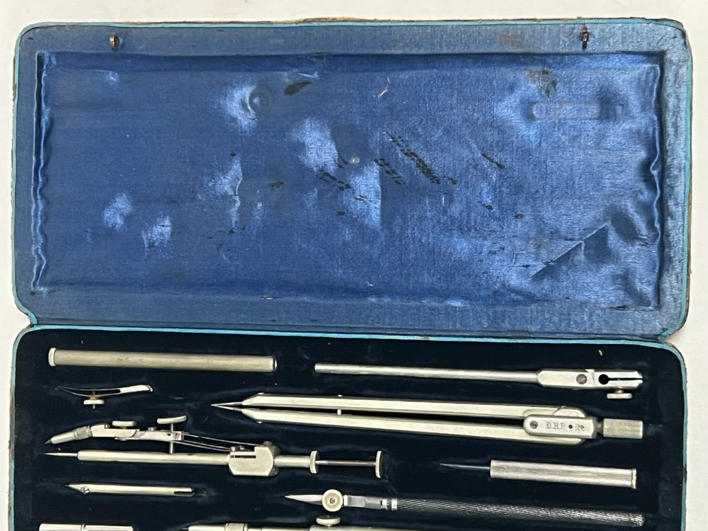 Vintage DRP Precision Drafting Tool Set with Original Box