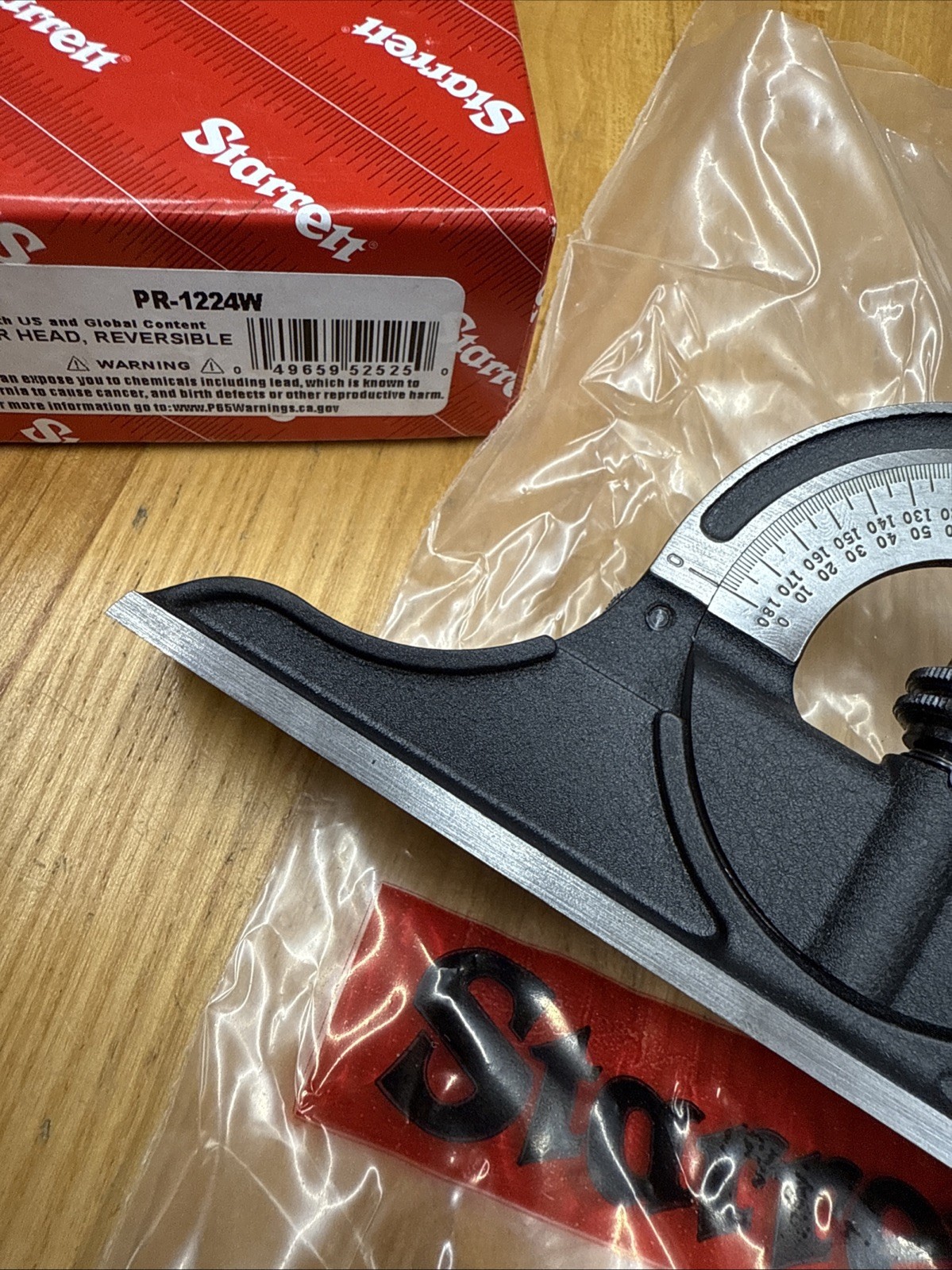 Starrett PR-1224W Protractor Head for Combination Squares & Protractors with Box