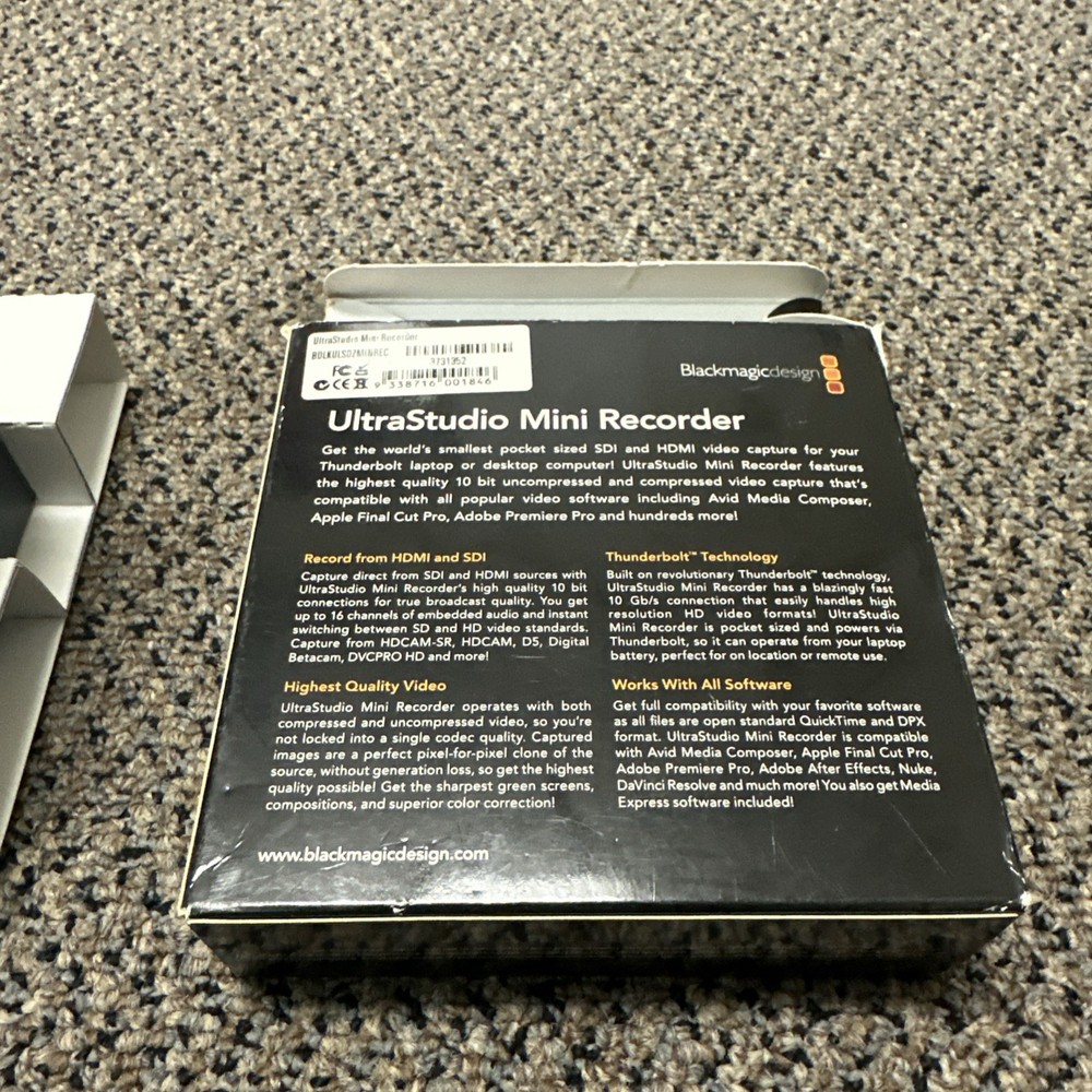 Blackmagic Design UltraStudio Mini Recorder - Thunderbolt