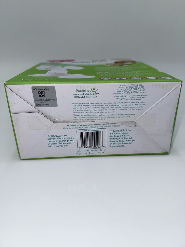 EVENFLO Advanced Single Electric Breast Pump Compact Lightweight Portable