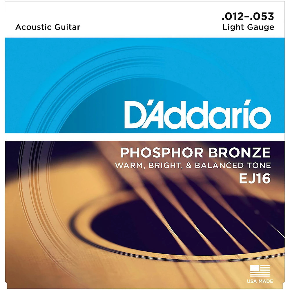 D'Addario NB1253 Nickel Bronze Light Strings 2-Pack w/ EJ16 Light Single-Pack