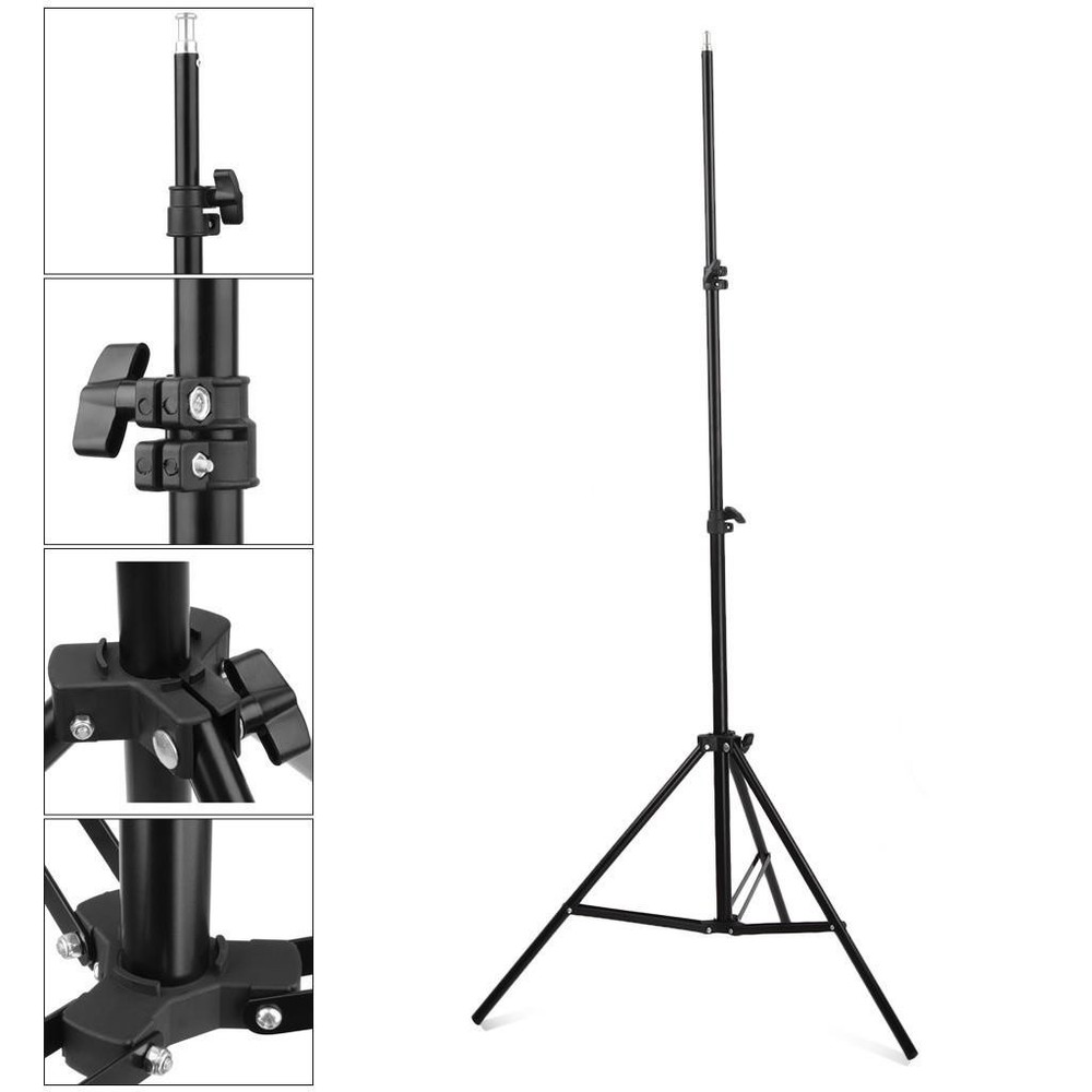 3 x Softbox Continuous Lighting Studio with 3 Adjustable Light Stands Carry Bag