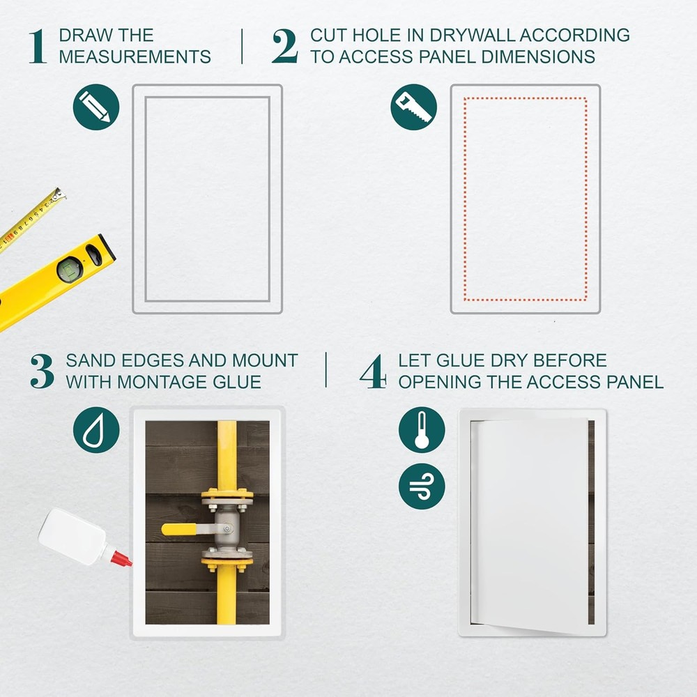 10 x 16 White Plastic Access Panel. Service Shaft Door Panel.