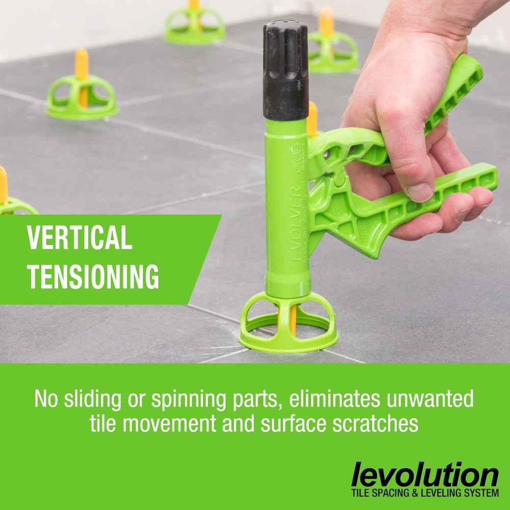 Levolution Pro Tee Spacer 1/8", Tile Leveling & Spacing System for Lippage Co...