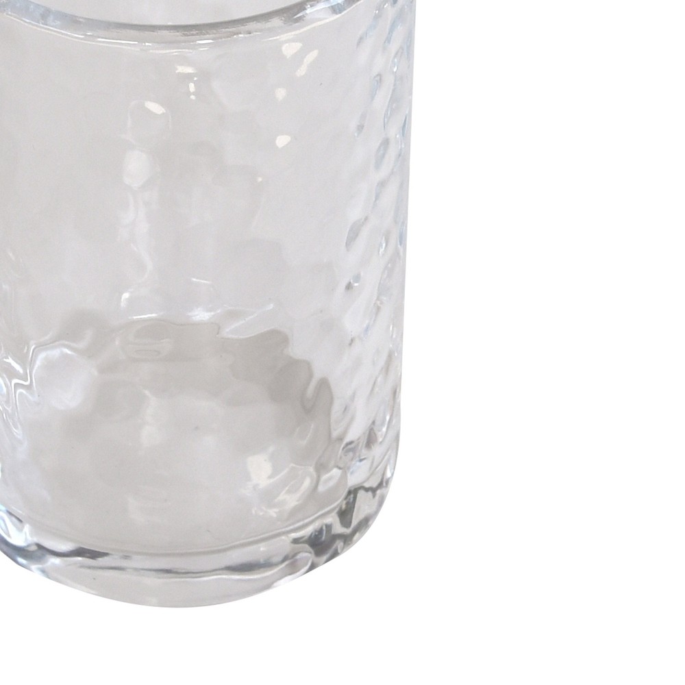 Hammered Glass Toothbrush Holder Clear