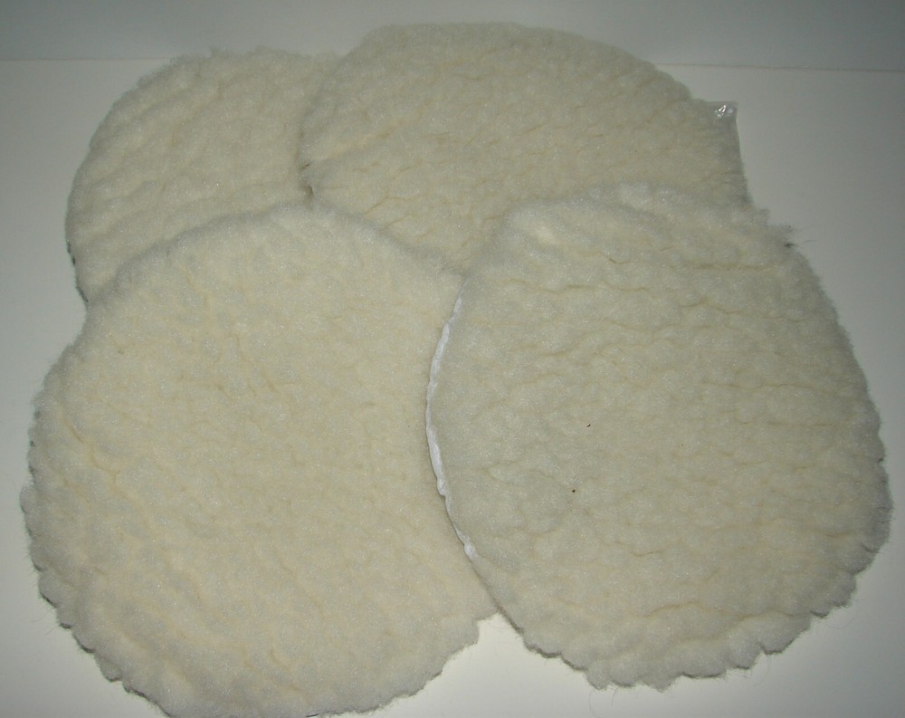 8" Wool Buffing Polishing Pads 4 pcs
