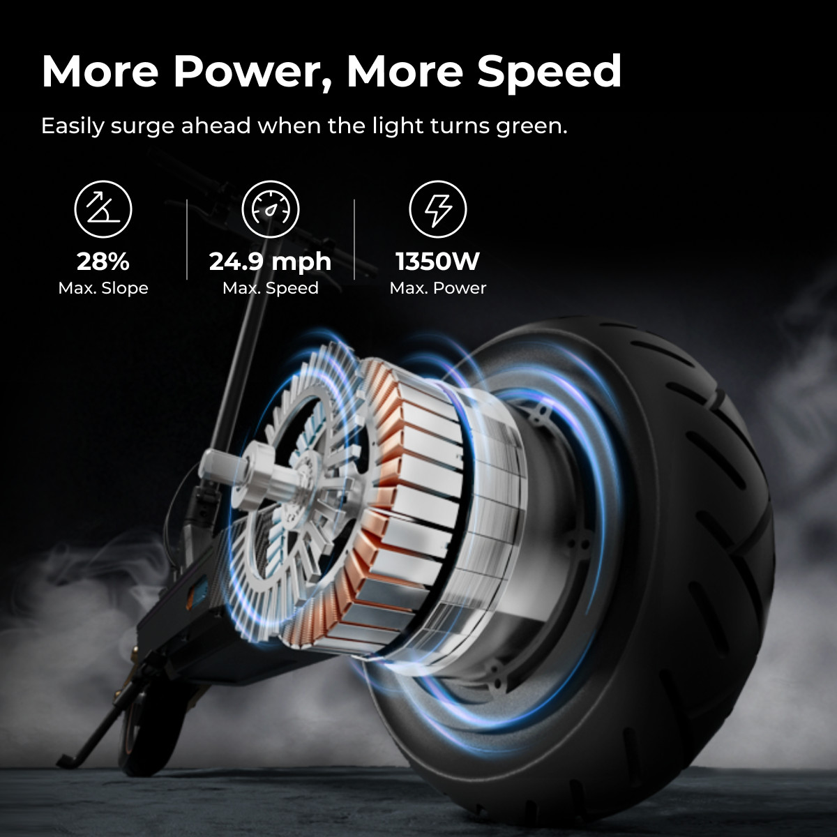 Navee ST3Pro Foldable Electric Scooter 25MPH Long Range Off-Road 10" Tires Adult