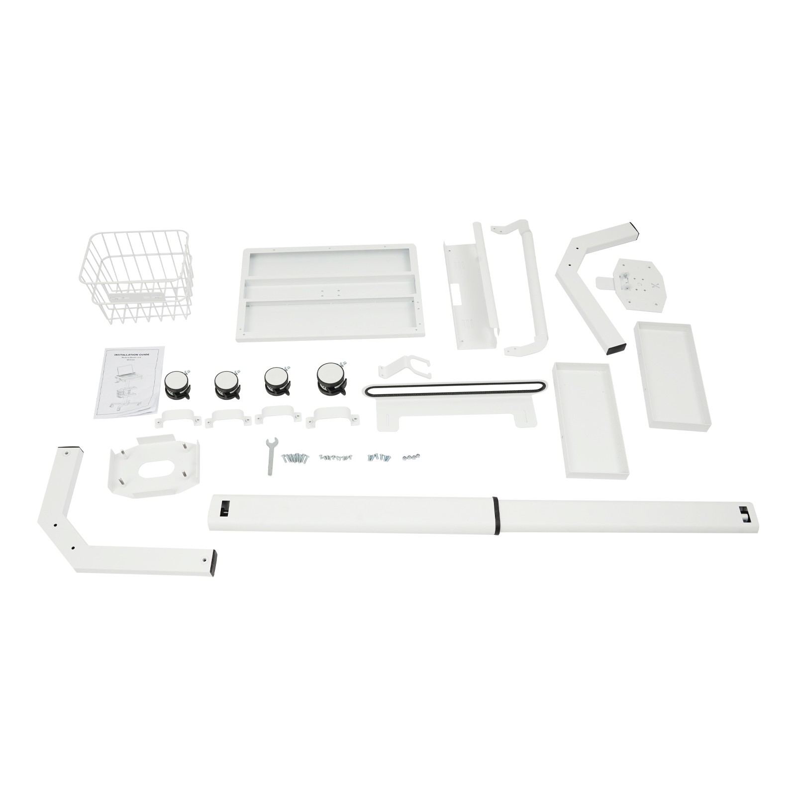 Medical Laptop Workstation Cart With Scanner Holder Storage For Hospital Clinic