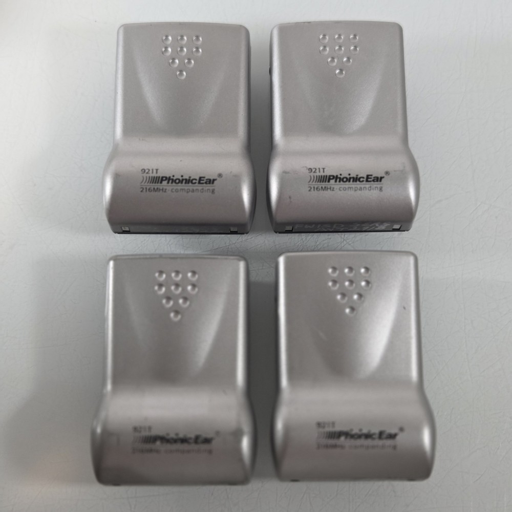 4 Bodyworn Transmitter 921T Radium 216MHz Phonic Ear UNTESTED - 1 DOESNT TURN ON