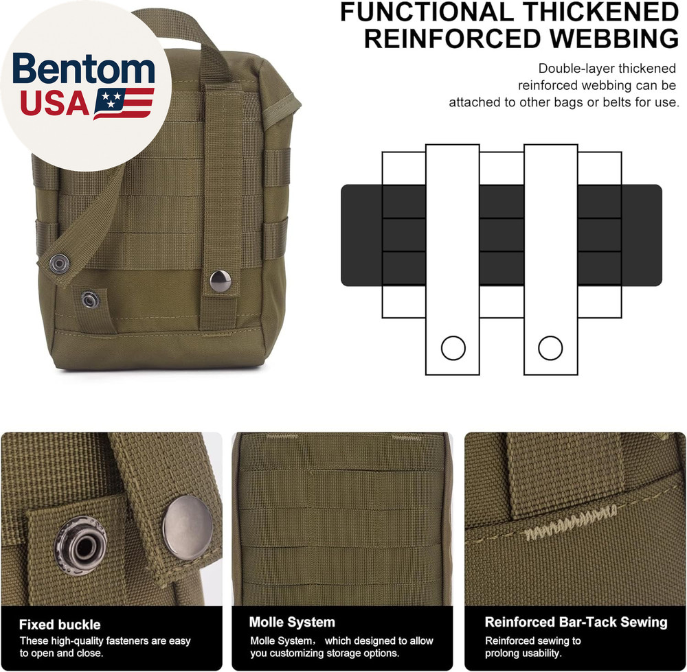 Molle Admin Pouch,Edc Pouch, Tactical Drawstring Pouch,Utility Pouch