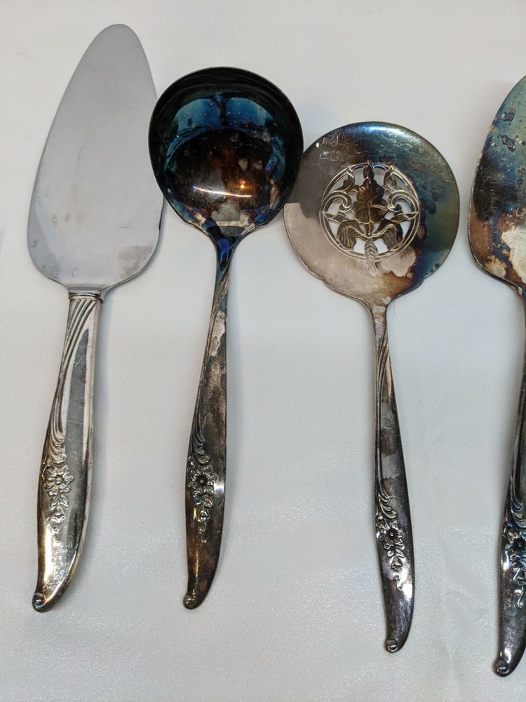 Nobility 1958 MAGIC MOMENTS Silverplate Tarnished Serving Set