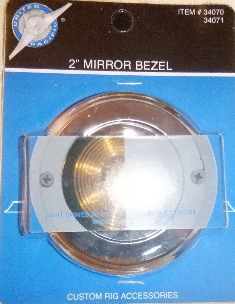 2" Chrome Plastic Mirror Light Bezel Without Visor