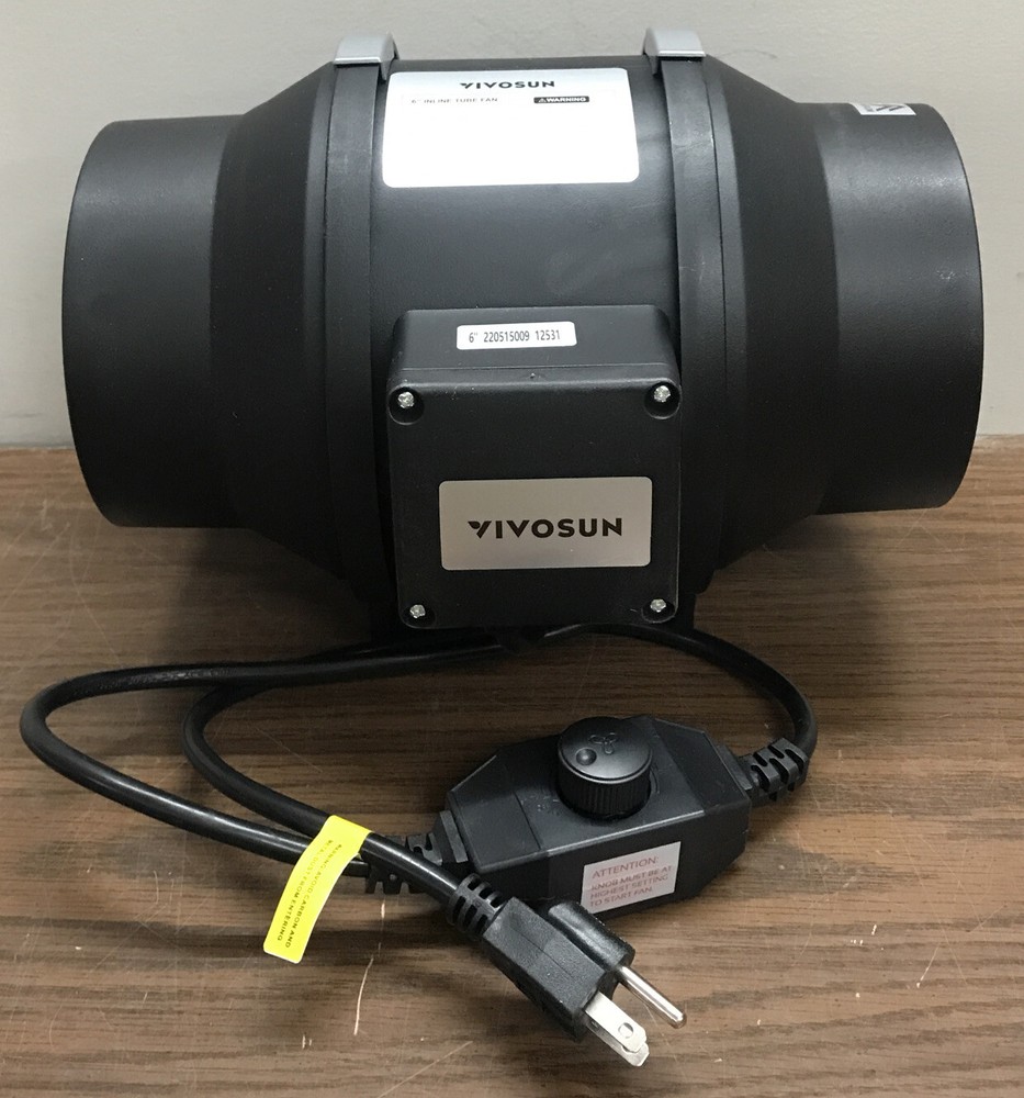 VIVOSUN T6.6 Inch 390 CFM Inline Duct Fan with Variable Speed Controller