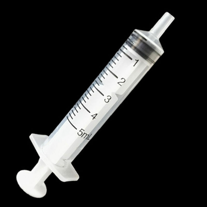6pcs 5mL Plastic Syringe Hydroponics Analyze Measuring Cubs Syringe For Injector