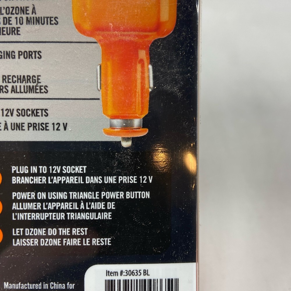 Dead Down Wind DZone 2Go Orange Ozone Car Plug-In Deodorizer 12V