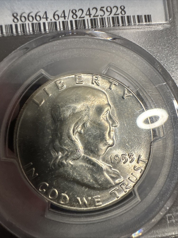 1953-P PCGS MS-64 FBL Franklin Silver Half Dollar