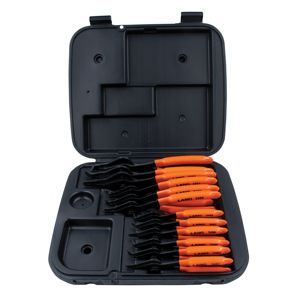 Lang Tools 3495 12 Piece Internal External Snap Ring Pliers Set