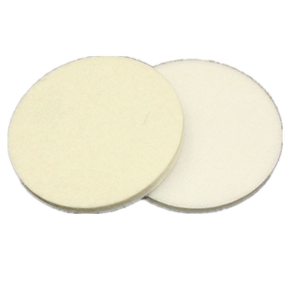 Effective 80mm Wool Felt Grinding Discs 2pcs Set for Metal Refinishing