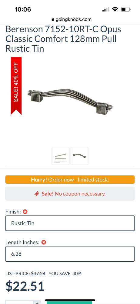 Cabinet Hardware- 5 Inch