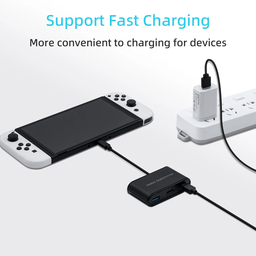 DOBE 1080p Portable Video Converter for Nintendo Switch/Switch OLED/Steam Deck