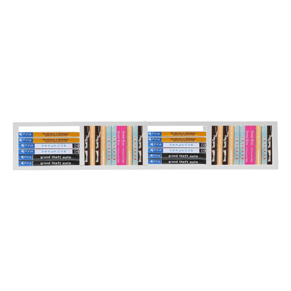 CD Wall Mount Rack Holder Media Storage Disk Case Display Space Organizer