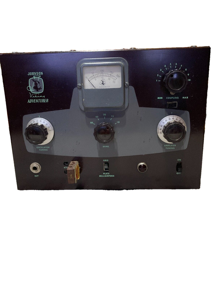 Vintage Johnson Viking Adventurer HAM Radio Transmitter (Untested)