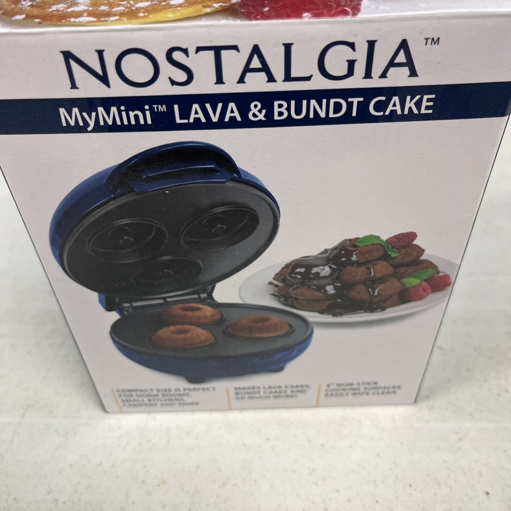 Nostalgia Mini Lava Donut Muffin Bunt Cake Maker Camper Kitchen Compact