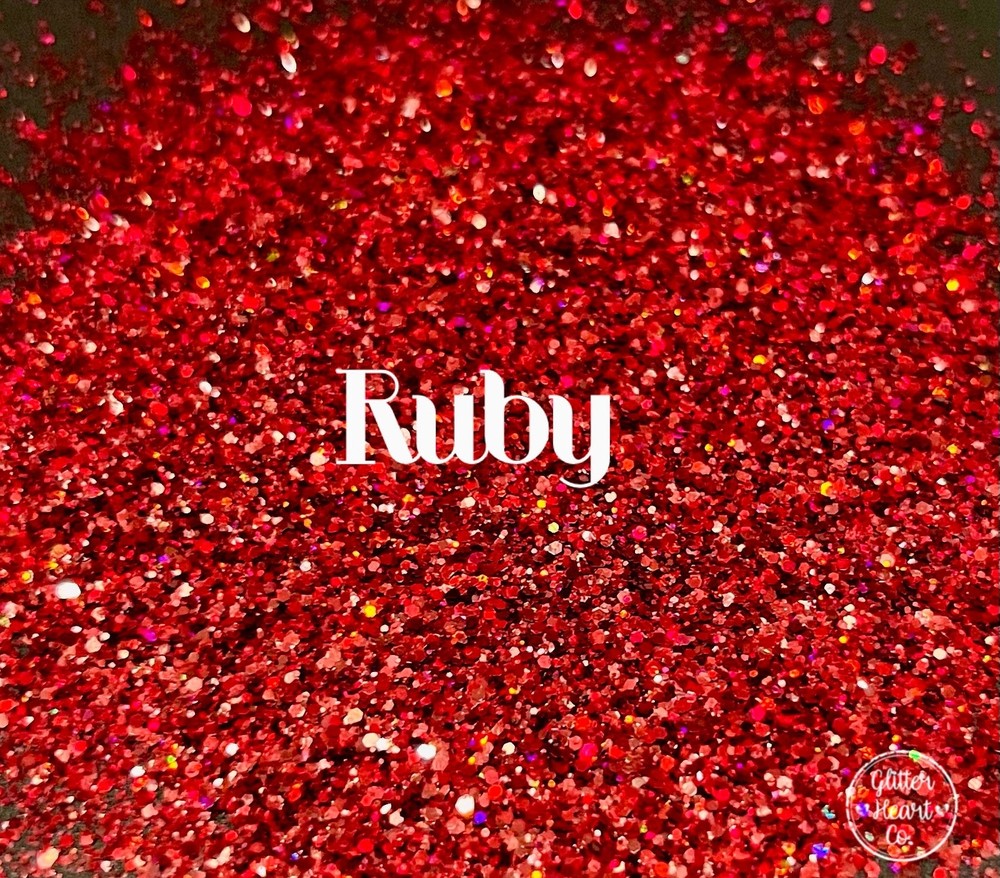 Premium Polyester Glitter - Red Holographic