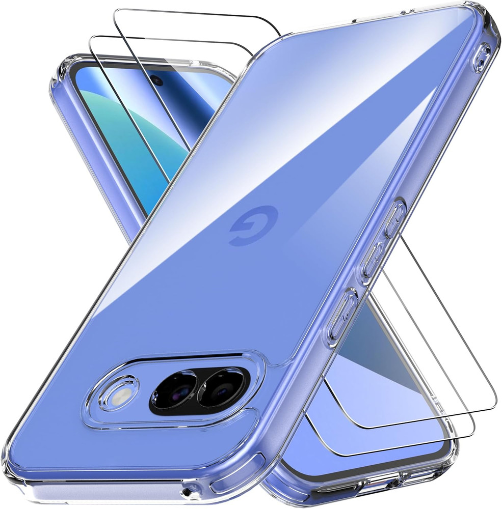 Designed for Google Pixel 10A Case with 2 Pack Tempered Glass Screen Protector.A