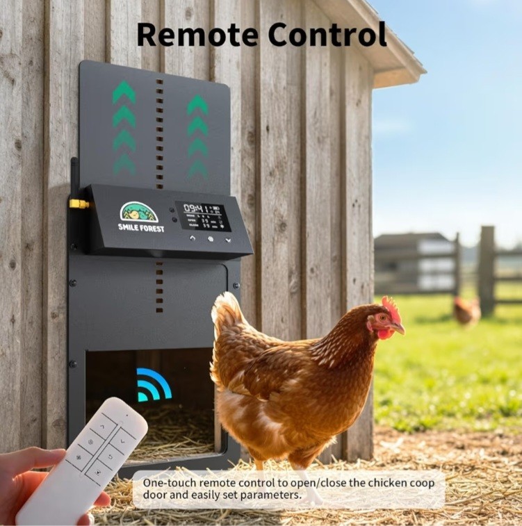 Solar Automatic Chicken Coop Door, Powered APP WiFi Bluetooth Control Timer NEW