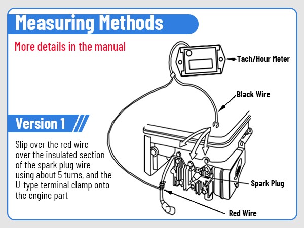Waterproof Digital Mini Tiny Tachometer Tach Adjustable Job Timer Hour Meter