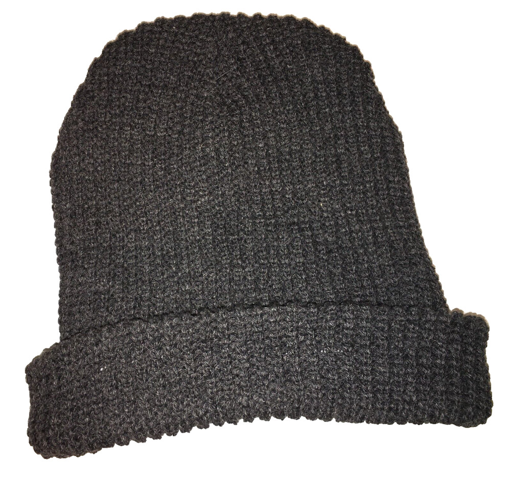 Beanie Gray Ribbed Hat OS
