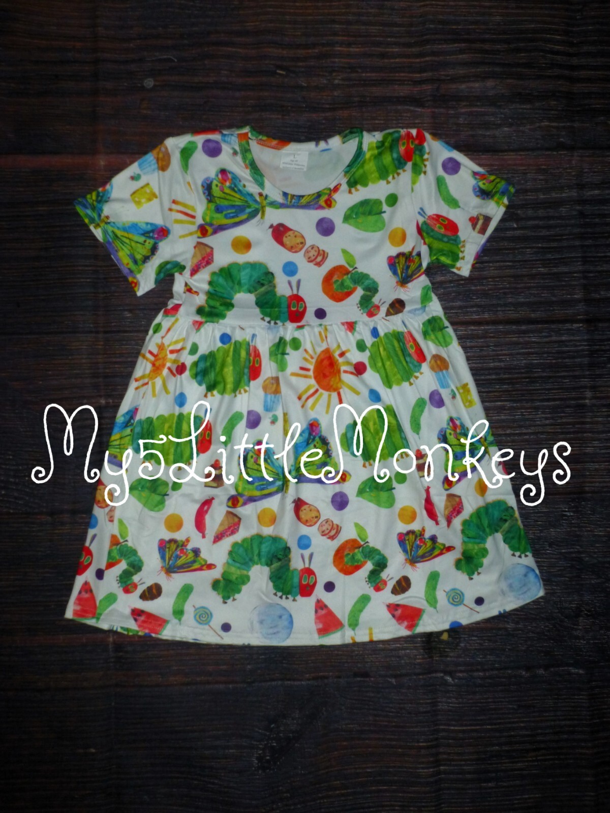 NEW Boutique Eric Carle Very Hungry Caterpillar Girls Dress 2T 3T 4T 5T
