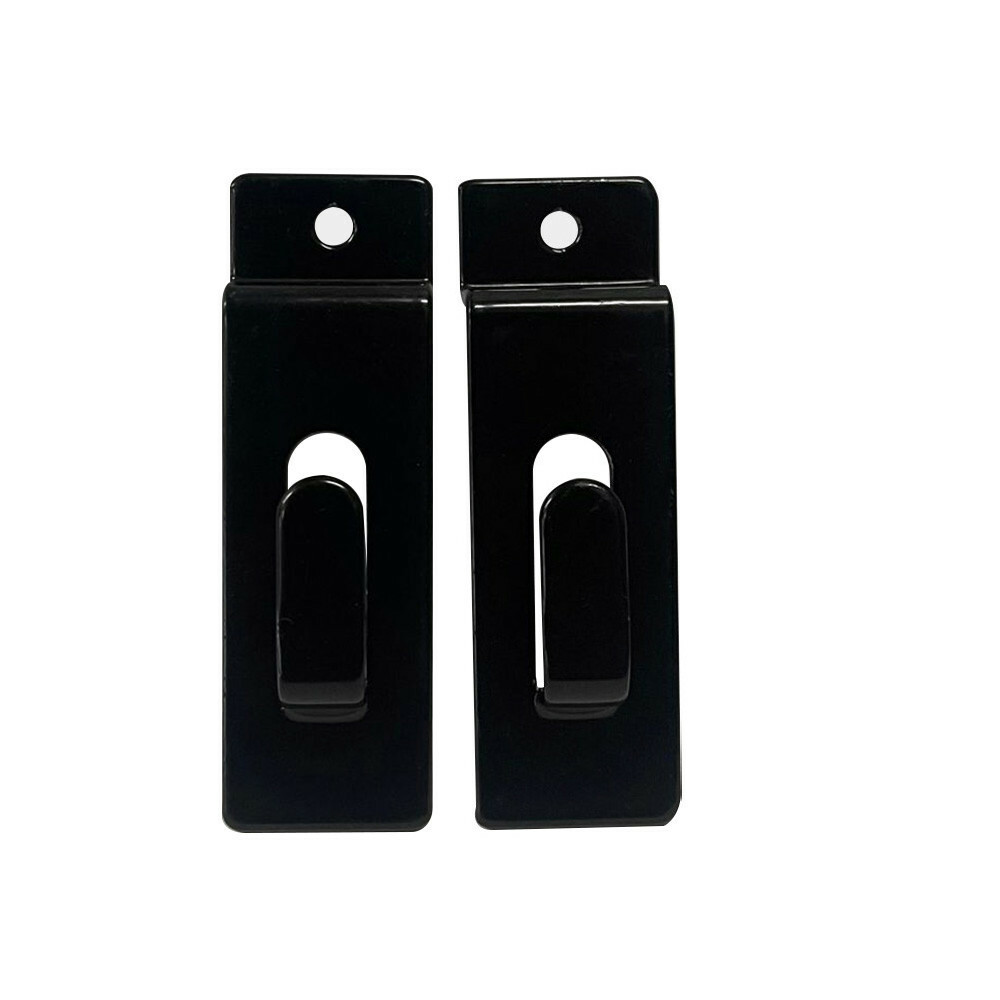 Utility Hooks - Single Slatwall Notch Hook - Black - PACK 2