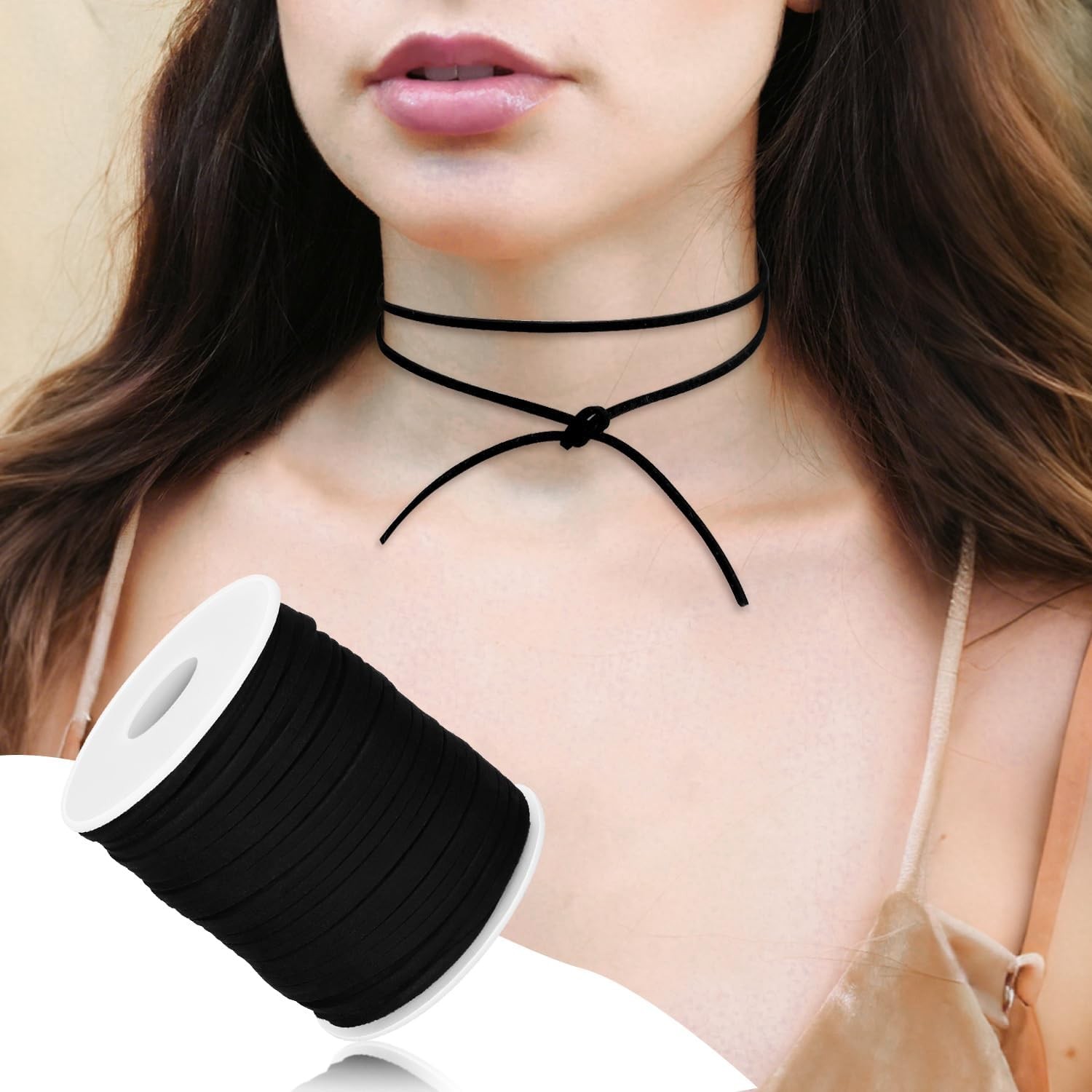 Leather String Suede Cord Cords Rope for Jewelry Making Black