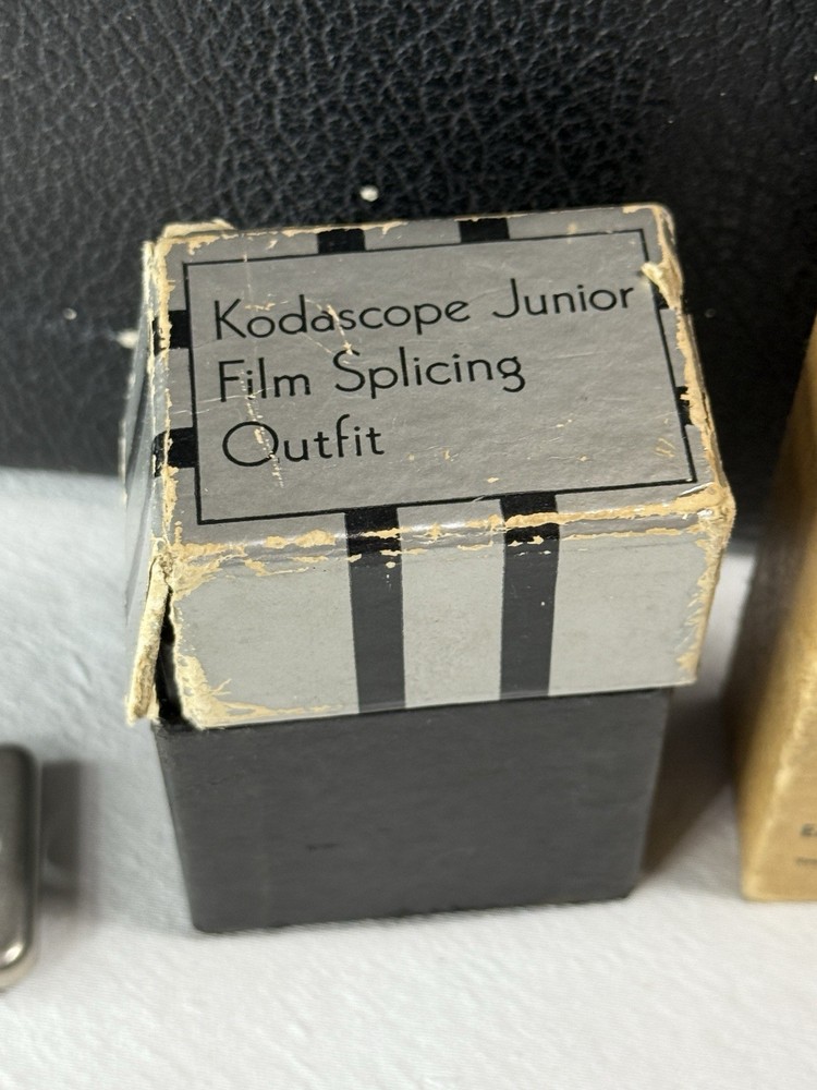 Cine-Kodak Model E Camera w/ Case, Splicer & Oil – Untested, Broken Latch