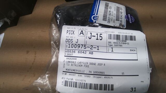 Genuine Mopar Gear Shift Lever Boot 55366042AB