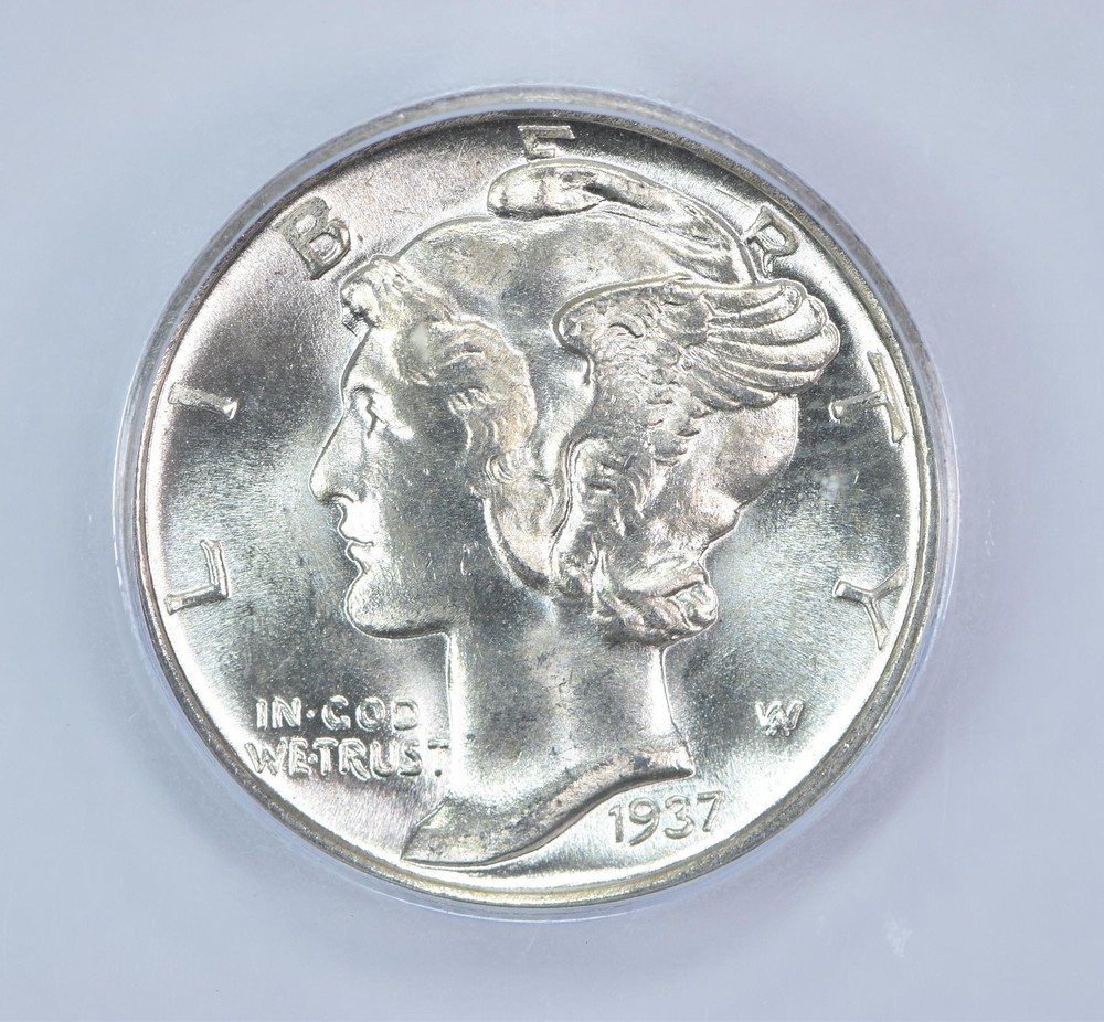 1937-D Mercury Dime MS65 FB ICG