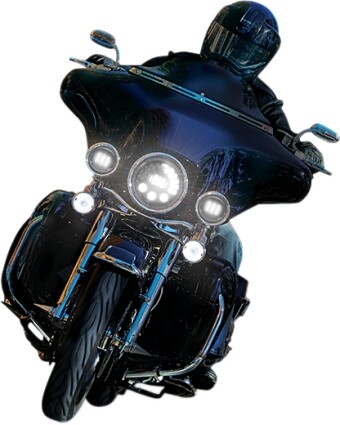 Custom Dynamics ProBeam Black Adaptive 2 7" Headlamp Harley FLH 14-20