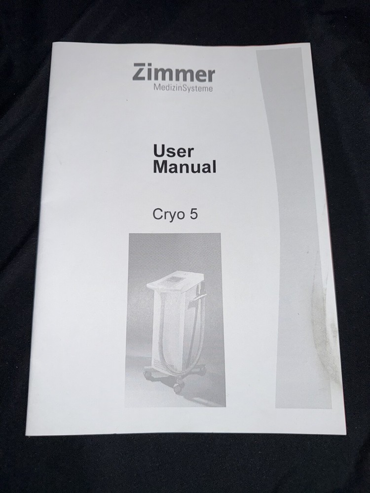 Zimmer User Manual Cryo 5 Chiller