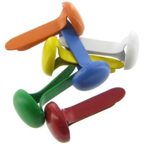 Primary Colored Round Brads Large - Bulk 50ct