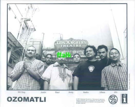 Press Photo: OZOMATLI 8x10 B&W 2001